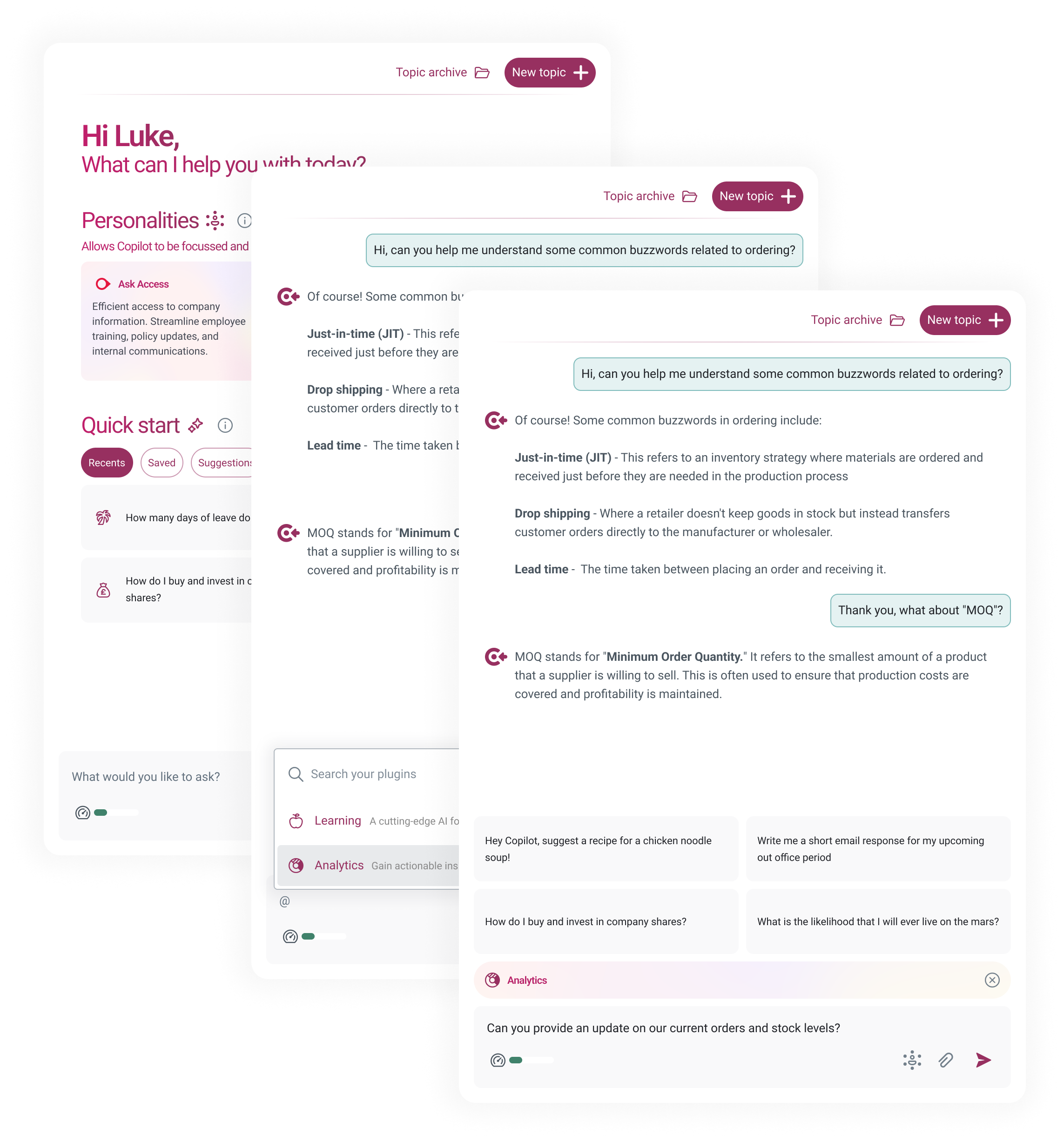 Copilot skills design